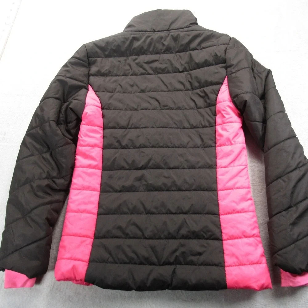 Roebuck & Co Jacket Youth Medium 10/12 Pink Colorblock Full Zip Insulated Winter